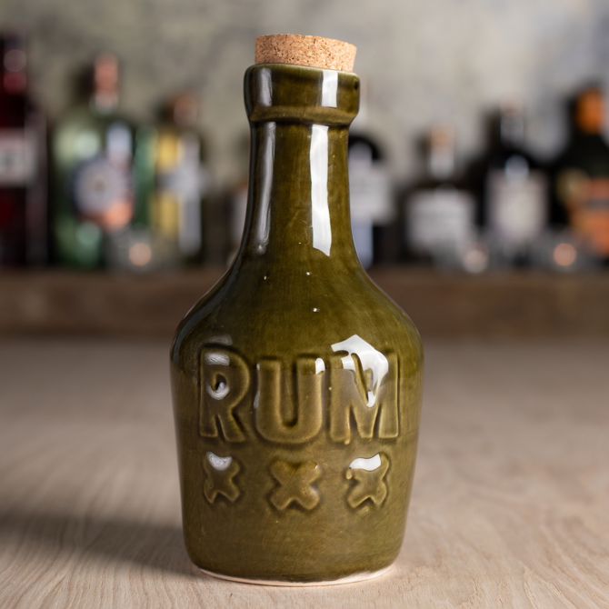 Rum Bottle Tiki Mug Green 12oz / 350ml
