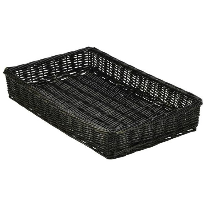 Wicker Display Basket Black 46 x 30 x 8cm