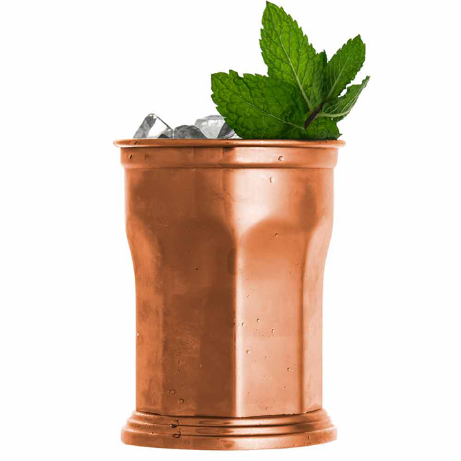 Copper Octagonal Julep Cups 14.5oz / 410ml