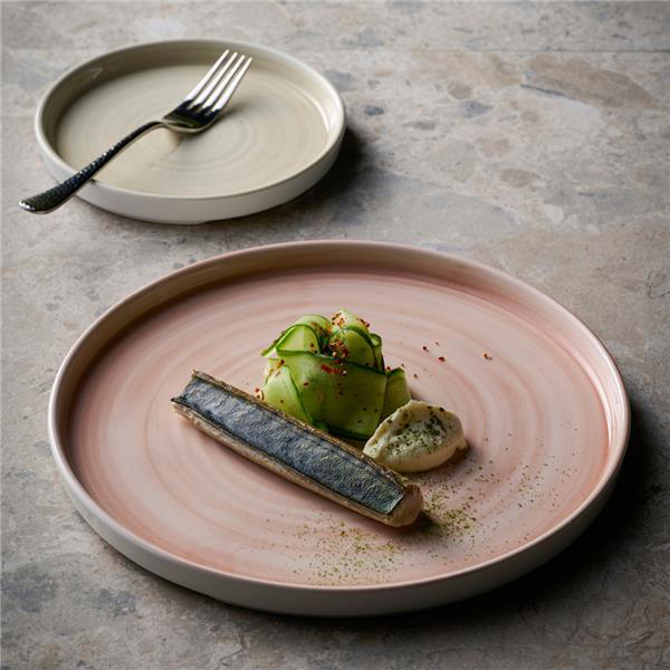 Stonecast Canvas Grey Walled Plate 10.25inch / 26cm