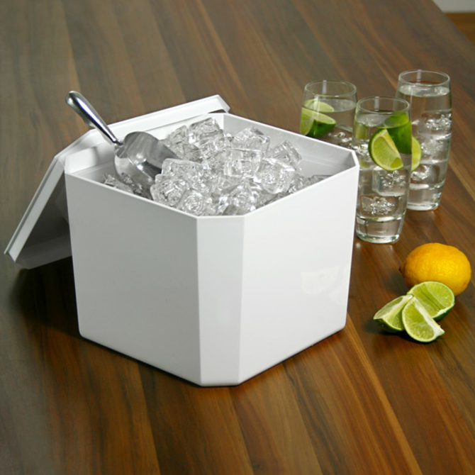 Octagonal Ice Bucket White 4.5ltr