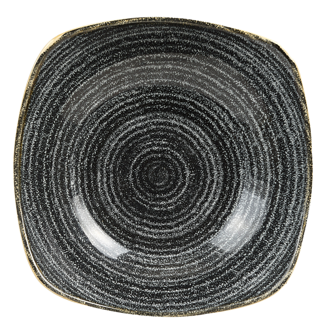 Studio Prints Homespun Charcoal Black Square Bowls 9.25inch / 23.5cm
