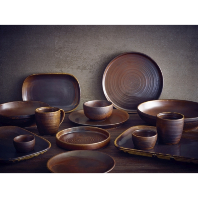 Terra Porcelain Presentation Plates Rustic Copper 10.2" / 26cm