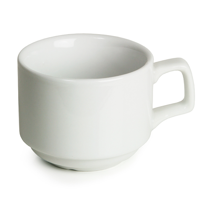 Royal Genware Stacking Cups & Saucers 7oz / 200ml