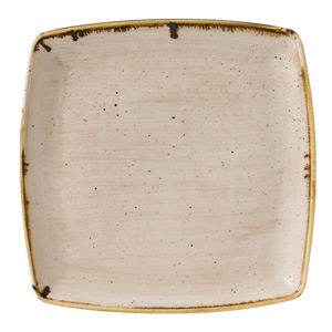 Churchill Stonecast Nutmeg Cream Deep Square Plate 10.5&quot; / 26.8cm