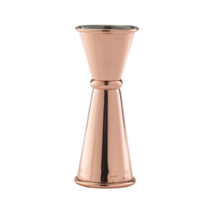 Genware Copper Jigger 25 &amp; 50ml with 15ml &amp; 35ml Lines